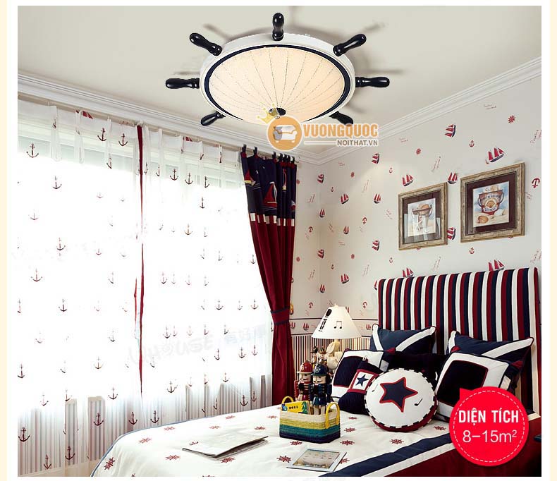 Đèn ốp trần trẻ em hình bánh lái tàu UHS109-2